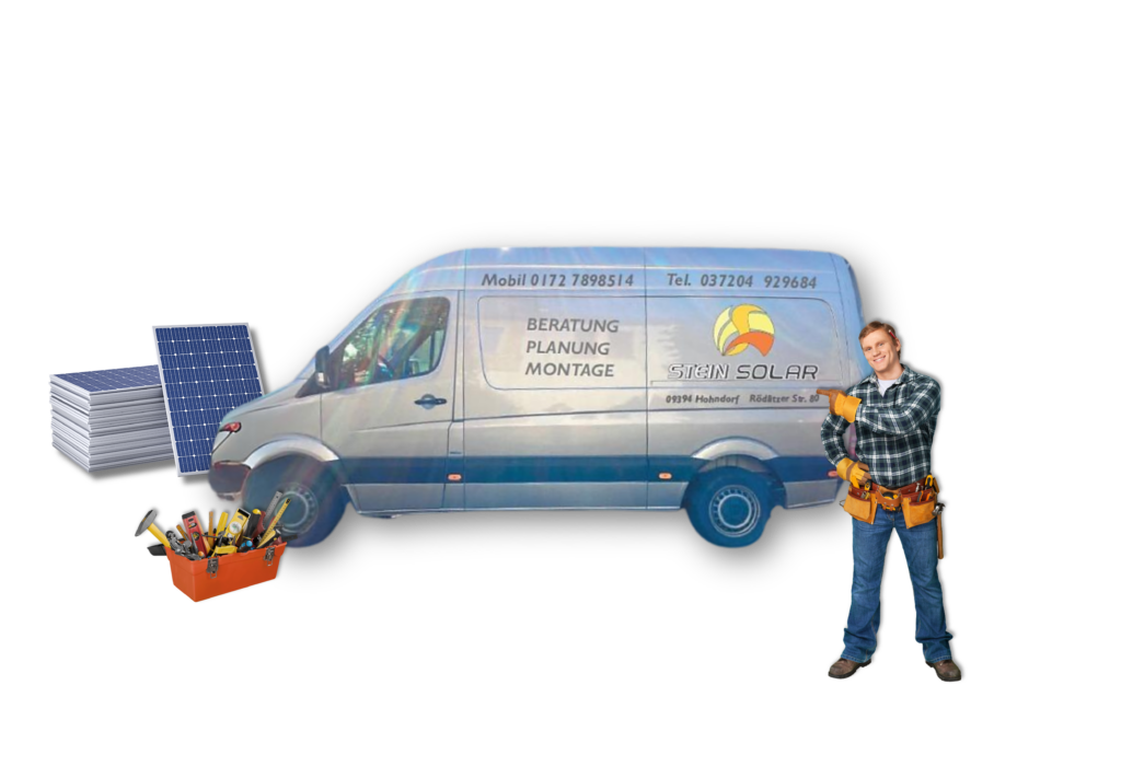 Stein Solar Montagefahrzeug